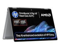 HP OmniBook X Flip NGAI 14" Laptop | CoPilot+ PC | AMD Ryzen AI 5 340 Processor | 16GB RAM | 512GB SSD | AMD Radeon 840M Graphics | 2K Touchscreen | Up to 19.5 Hrs Battery | Windows 11 | 14-fk0004sa