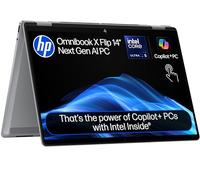 HP OmniBook X Flip NGAI 14" | 1920 x 1200 pixels | Touchscreen | Intel Core Ultra 5 | 16GB | 512GB SSD | Windows 11 Home Fast Charge | Poly Camera Pro | Dual speakers | 14-fm0005sa