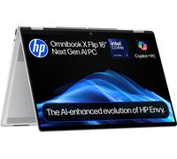 HP OmniBook X Flip NGAI 16" 2 in 1 Laptop, Copilot PC - Intel®Core Ultra 7, 1 TB SSD, Glacier Silver, Silver/Grey