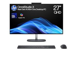 HP OmniStudio X 27” Next Gen AI All-in-One Desktop PC | CoPilot+ PC | Intel® Core™ Ultra 5-325 Processor | 32GB RAM | 1TB SSD | Intel® Graphics | QHD Neo:LED Display | Windows 11 | 27-cx0000sa