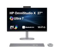 HP OmniStudio X Copilot + All-in-One 27" IPS 4K UHD (3840x2160) Display AI PC (Intel Ultra 7-256V (47 NPU Tops), 16GB LPDDR5X, 2TB PCIe SSD, Intel Arc 140V, WiFi 6, Webcam, Bluetooth 5.4, Win 11 Pro)