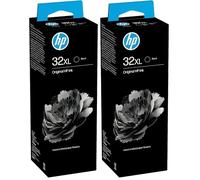 HP Original 135ml Ink Bottle, Black, Single Pack, 6000 Print Pages or Up to 3 Years of Yield Smart Tank Printers (Pack of 2)