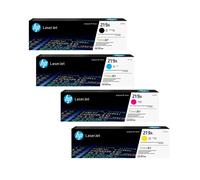 HP Original 219A Black, Cyan, Magenta, Yellow Toner Cartridges Set Multipack in original Box with Hologram, compatible with: Color Laserjet Pro 3202,