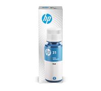HP Original 31 - 70ml Ink Bottle, Cyan, Single Pack, 8000 Print Pages or Up To 3