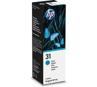 HP Original 31 - 70ml Ink Bottle, Cyan, Single Pack, 8000 Print Pages or Up To 3