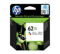 HP Original 62XL Tricolor Ink Cartridges - High Yield, Multicolor, Compatible with HP Printers