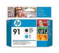 HP 91 Matte Black and Cyan DesignJet Printhead