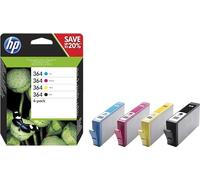 HP 364 4-pack Black/Cyan/Magenta/Yellow Original Ink Cartridges