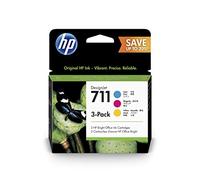 HP Ink Cartridges 711 Colour Multipack Original Set of 3