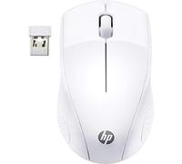 HP PC 220 Wireless Mouse, Blue LED Technology, 1300 DPI Optical Sensor, Contoured Profile Bianco
