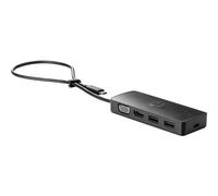 HP - PC USB-C Travel Hub G2 Docking Station, VGA, HDMI, USB, Weight 70g, Scalable Power Supply with 45W, 65W, 90W Adapters, Black