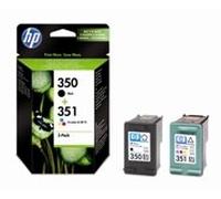 HP Photosmart C4570 - HP CB335EE (350) & CB337EE (351) Original Black & Colour Ink Cartridge Multipack