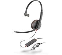 POLY Blackwire 3210 Monaural USB-C Black Headset +USB-C/A Adapter (Bulk)