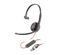 HP Poly Blackwire 3210 Monaural USB-C Headset +USB-C/A Adapter (Bulk)