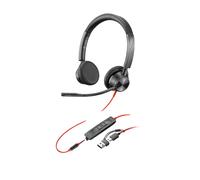 POLY Blackwire 3325 Stereo USB-C Headset +3.5mm Plug +USB-C/A Adapter