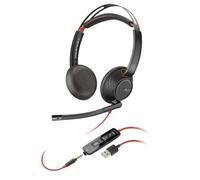 Poly Blackwire 5220, C5220 USB-A - Corded stereo headset with USB-A and 3.5 MM