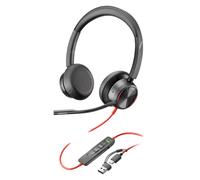 HP Poly Blackwire 8225 Stereo USB-C Headset +USB-C/A Adapter