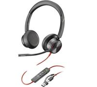 HP Poly Blackwire 8225 Stereo USB-C Headset +USB-C to USB-A Adapter