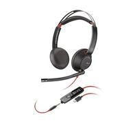 HP Poly Blackwire C5220 Stereo Headset with 3.5mm jack and USB Adaptor