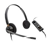 Plantronics Poly - EncorePro 525-M USB-A and USB-C USB headset () -- Acoustic Hearing Protection - Hold & Call Answer buttons - Optimized for Teams- Dual ear