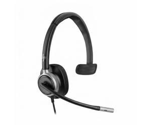 HP Poly Mission 615 USB-C Mono USB-C mono headset for the office with 2 microphones, busy light and mute function by rotating the microphone boom,