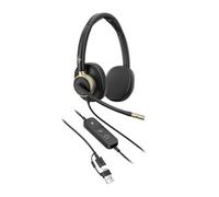 HP Poly Mission 820 USB HS CS1 | AI noise reduction | SoundGuard Digital | 32mm speaker drivers | Rotatable microphone boom | On- ear busy light indicator | Long lasting comfort
