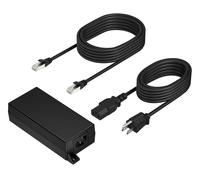 HP Poly PoE++ 65W 2.5G Adapter with 3.66m CAT6A Cable and Power Cord Black