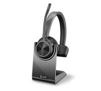 HP Poly Voyager 4310 UC Wireless Mono Headset & Charge Stand - Noise-Canceling Boom Mic - Connect to PC via USB-C to USB-A Adapter, Cell Phone via Bluetooth - Microsoft Teams certified