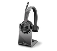 HP Poly Voyager 4310 UC Wireless Mono Headset & Charge Stand - Noise-Canceling Boom Mic - Connect to PC via USB-C to USB-A Adapter, Cell Phone via Bluetooth - Microsoft Teams certified