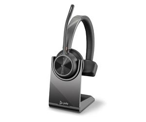 HP Poly Voyager 4310 UC Wireless Mono Headset & Charge Stand - Noise-Canceling Boom Mic - Connect to PC via USB-C to USB-A Adapter, Cell Phone via Bluetooth - Microsoft Teams certified