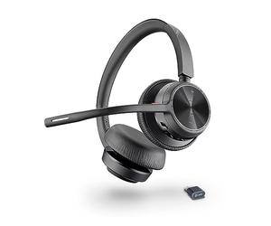 HP Poly Voyager 4320 UC Wireless Headset - Noise-Canceling Boom Mic - Connect to PC via USB-C to USB-A Adapter, Cell Phone via Bluetooth - Microsoft Teams certified