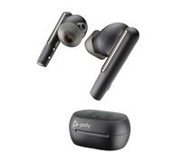 Poly Voyager Free 60+ USB-C earbuds with touchscreen charging case for Microsoft Teams, black