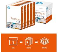 HP Premium A4 Copy Printer Paper 90gsm Bright White 2500 Sheets FULL BOX VAT INC