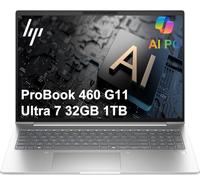HP ProBook 460 G11 Business Laptop (16" FHD+, Intel Ultra 7 155U, 32GB DDR5 RAM, 1TB SSD) HP Wolf Security, Backlit Numeric KB, 1080P IR Webcam, Fingerprint, Ethernet, Win 11 Pro w/AI Copilot
