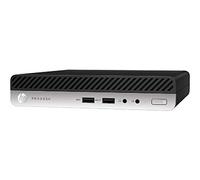 HP ProDesk 400 G5 i3-9100T mini PC Intel Core™ i3 8 Go DDR4-SDRAM 256 Go SSD Windows 10 Pro Noir, Argent