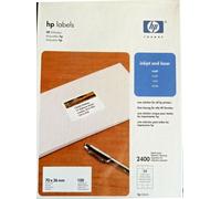 HP Q6559A 100 Sheets x 24 = 2400 Labels 70 x 36mm per pack GENUINE HP SEALED NEW