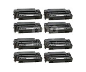 HP Q7551X Eight Pack - 8 x Black Replacement High Capacity Laser Toners 13000 Pages Each