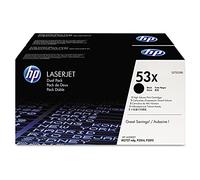 HP Q7553XD 53X High Yield Original LaserJet Toner Cartridges, Black, Multipack