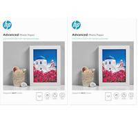 HP Q8696A, 13 x 18 cm Borderless, Advanced Glossy Photo Paper, 250 GSM, 25 Sheets, White (Pack of 2)