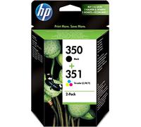 HP SD412EE 350/351 Original Ink Cartridges, Black and Tri-color, Multipack
