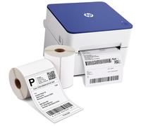 HP Shipping Label Printer 4x6 Commercial Grade Direct Thermal, 203 DPI Printer w 4” x 6” Labels (2 Rolls 250 Sheets per Roll)