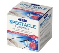 HP Spectacle Cleaning Wipes - 2 Packs (104 Total) - Pre-Moistened, Streak-Free Glasses Cleaner - Safe for Cameras Lenses, Smart Phones Screens, Binoculars & More (Pack of 2)