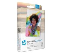 HP Sprocket 2.3 x 3.4 (5.8x8.6 cm) Premium Zink Sticky Back Photo Paper, 20 Sheets, Compatible with HP Sprocket Select and Plus Photo Printers