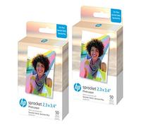 HP Sprocket 2.3 x 3.4 Premium Instant Zink Sticky Back Photo Paper (100 Sheets) Compatible with HP Sprocket Select and Plus Printers.