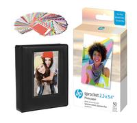 HP Sprocket 2.3 x 3.4 Premium Zink Sticky Back Photo Paper (50 Sheets) Starter Bundle