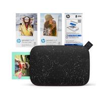 HP Sprocket 2x3 Instant Smartphone Photo Printer 75 Sheets Bundle - Bluetooth Portable Color Wireless Mobile Printer (Black) Zink Sticky-Back Photos