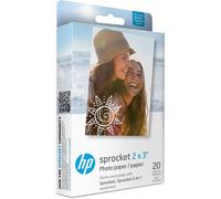 HP Sprocket 2x3" Premium Zink Sticky Back Photo Paper 20 Sheets for Sprocket