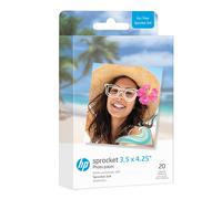 HP Sprocket 3.5 x 4.25” Zink Sticky-Backed Photo Paper (20 Pack) Compatible Sprocket 3x4 Photobooth and Photo Printer