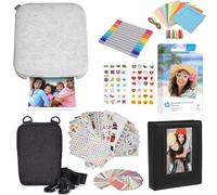 HP Sprocket 3x4 Instant Photo Printer - Kit: 20 Pack Zink, Case, Photo Album, Markers, Sticker Sets
