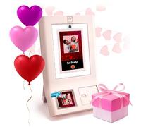 HP Sprocket Photobooth Instant 3x4” Color Photo Printer (Pink) Capture & Customize with 250+ Frames, Print on Zink Paper or Share via Wi-Fi. Photo Booth w/LED Ring Light, Touch Screen & Mobile App.